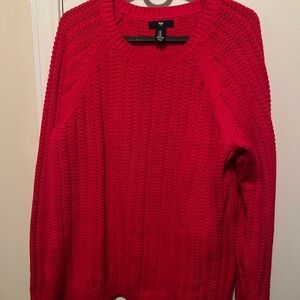 GAP Vibrant Red Crew Neck Sweater